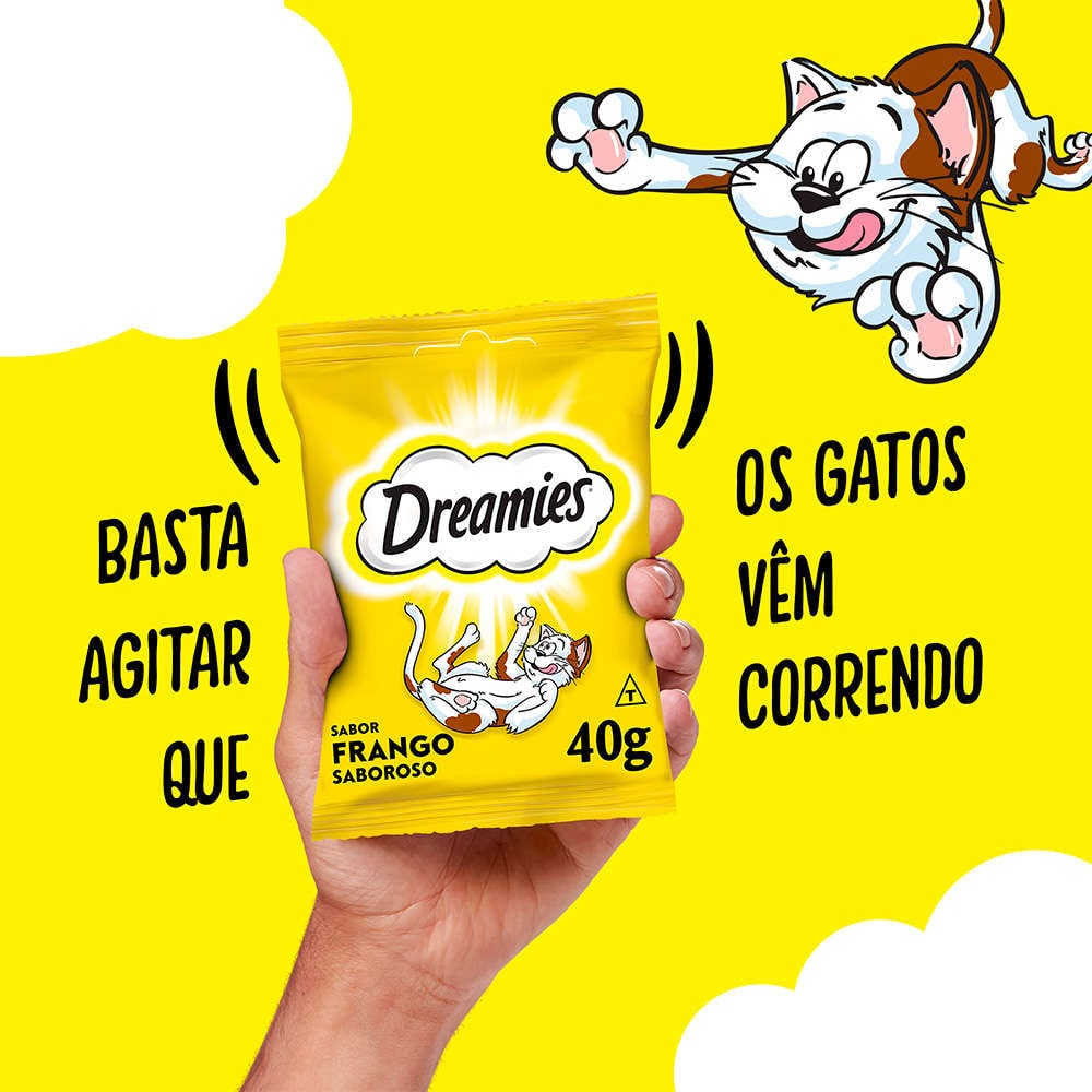 Petisco Dreamies para Gatos Adultos Sabor Frango - 40g