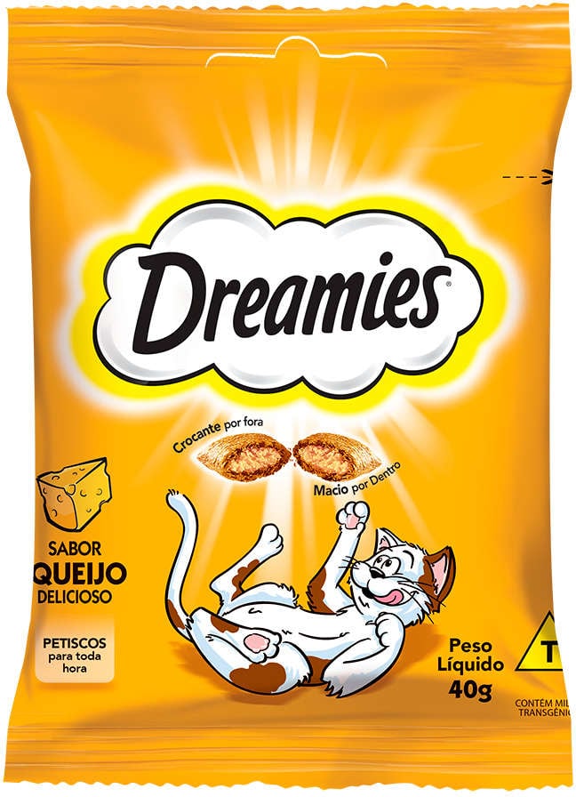 Petisco Dreamies para Gatos Adultos Sabor Queijo - 40g