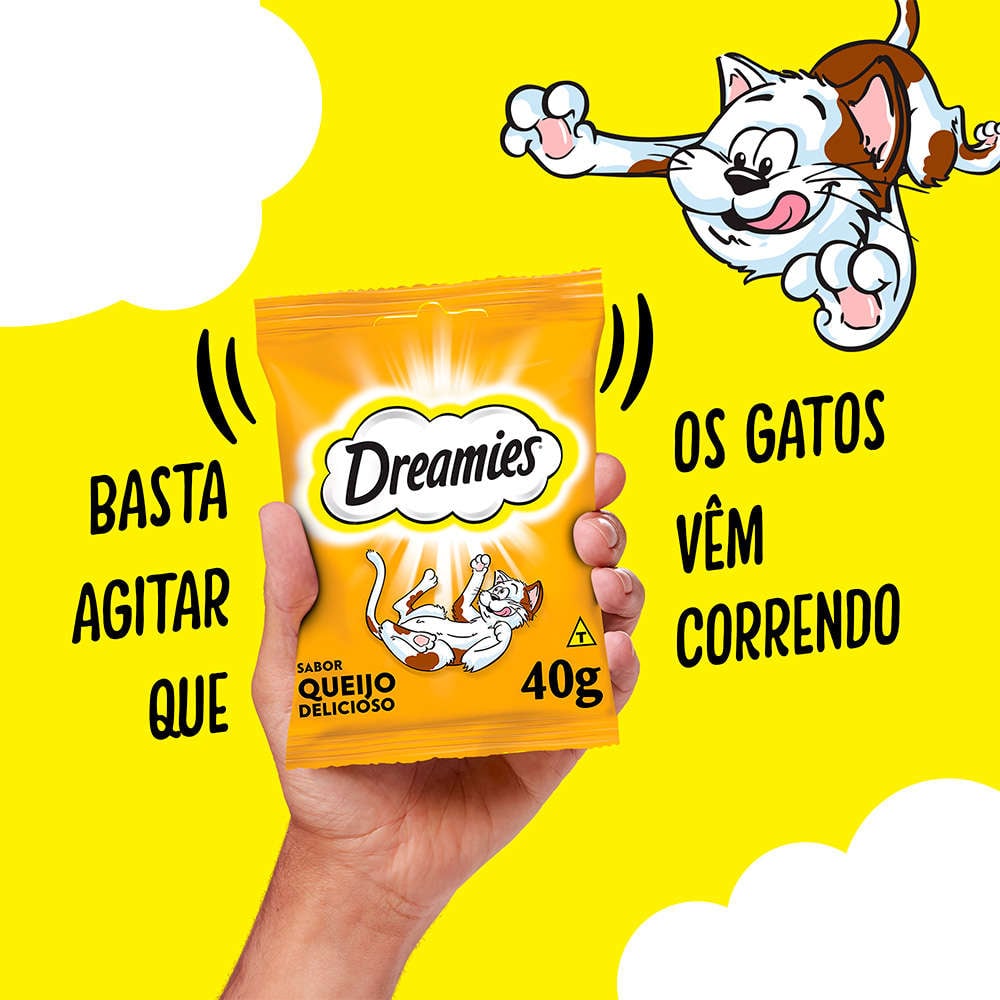 Petisco Dreamies para Gatos Adultos Sabor Queijo - 40g