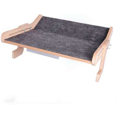 Cama Janeleira Cru com Carpete Preto para Gatos