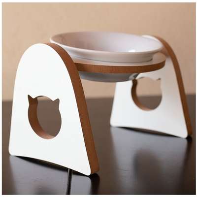 Comedouro Porcelana Branco para Gatos