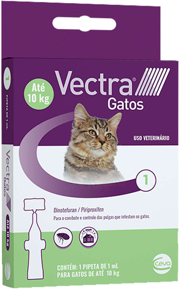 Antipulgas Ceva Vectra para Gatos até 10Kg - 1 Pipeta