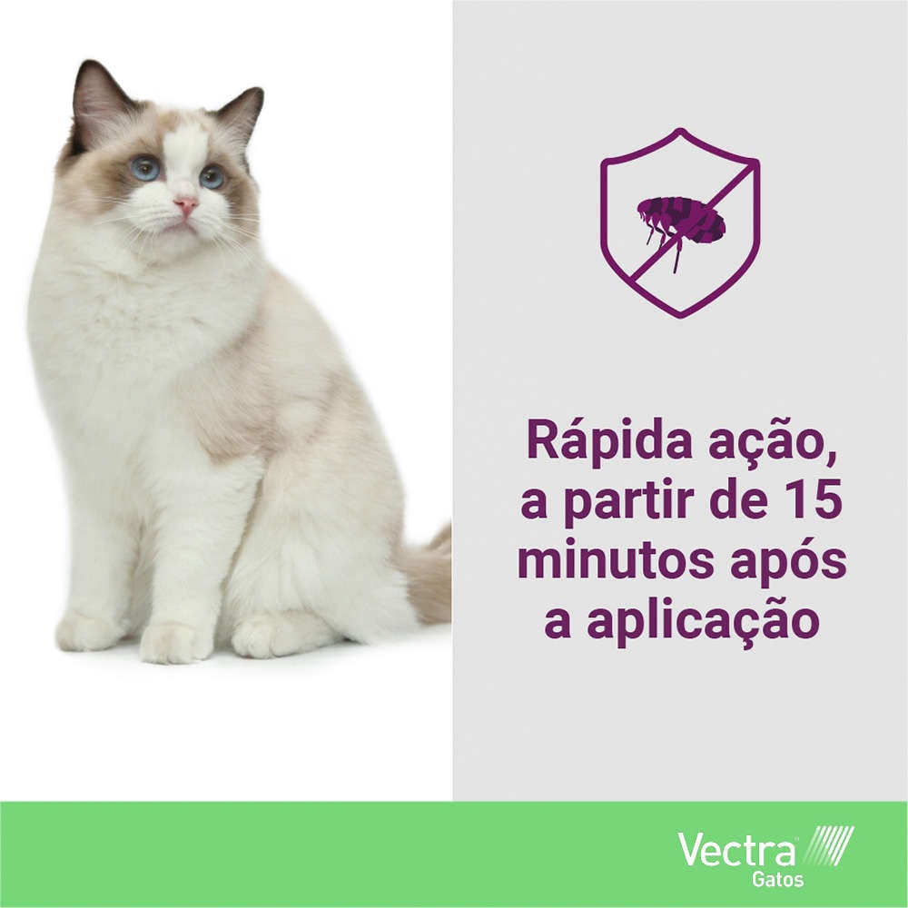 Antipulgas Ceva Vectra para Gatos até 10Kg - 3 Pipetas