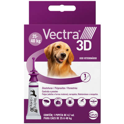 Antipulgas e Carrapatos Ceva Vectra 3D para Cães de 25 a 40 Kg