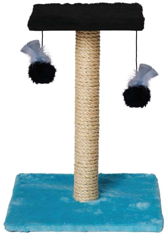 Brinquedo Arranhador Le Petin Duo Square Cat T1 Aqua/Black - Tam. Único