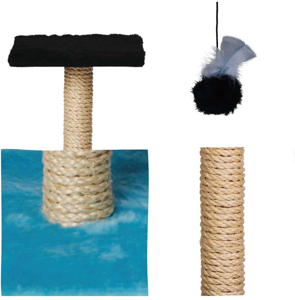 Brinquedo Arranhador Le Petin Duo Square Cat T1 Aqua/Black - Tam. Único