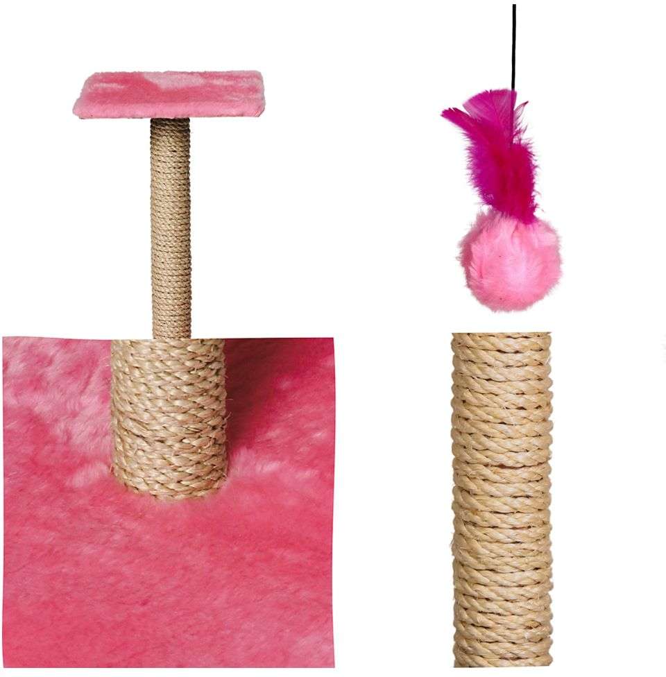 Brinquedo Arranhador Le Petin Duo Square Cat T1 Pink - Tam. Único
