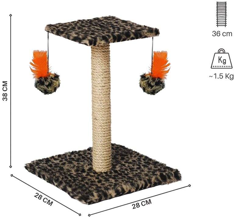 Brinquedo Arranhador Le Petin Duo Square Cat T1 Jaguatirica - Tam. Único