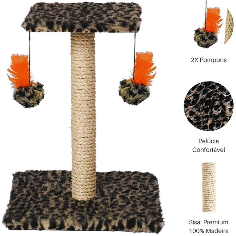 Brinquedo Arranhador Le Petin Duo Square Cat T1 Jaguatirica - Tam. Único