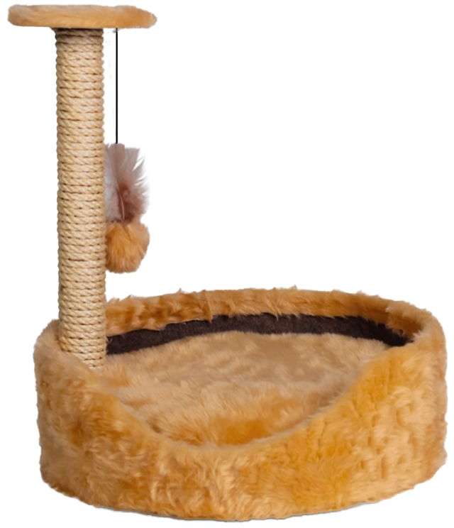 Brinquedo Arranhador Cama Le Petin Cat Conforto Bege - Tam. Único
