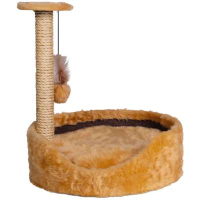 Brinquedo Arranhador Cama Le Petin Cat Conforto Bege