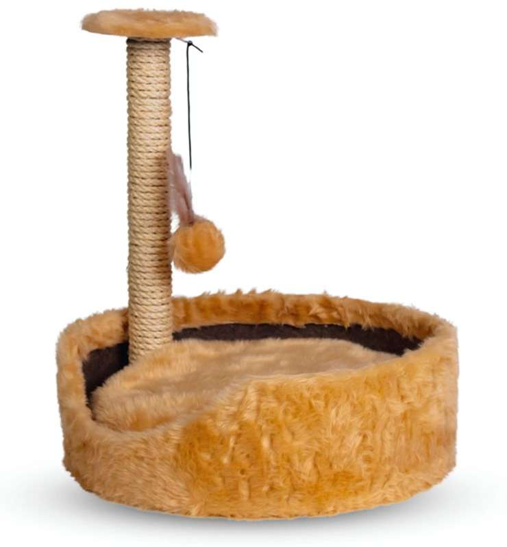 Brinquedo Arranhador Cama Le Petin Cat Conforto Bege - Tam. Único