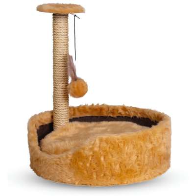 Brinquedo Arranhador Cama Le Petin Cat Conforto Bege