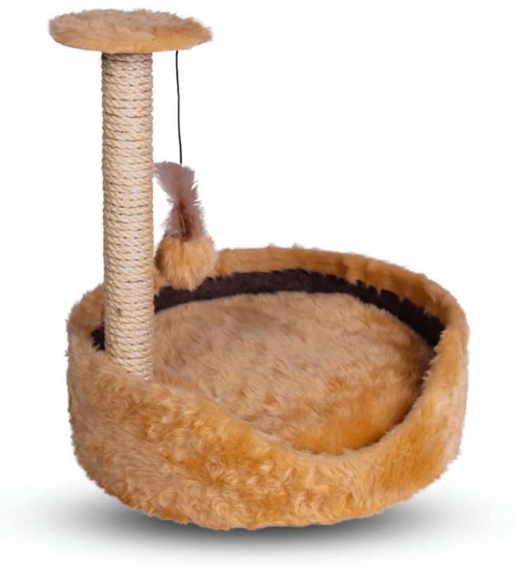 Brinquedo Arranhador Cama Le Petin Cat Conforto Bege - Tam. Único