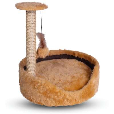 Brinquedo Arranhador Cama Le Petin Cat Conforto Bege