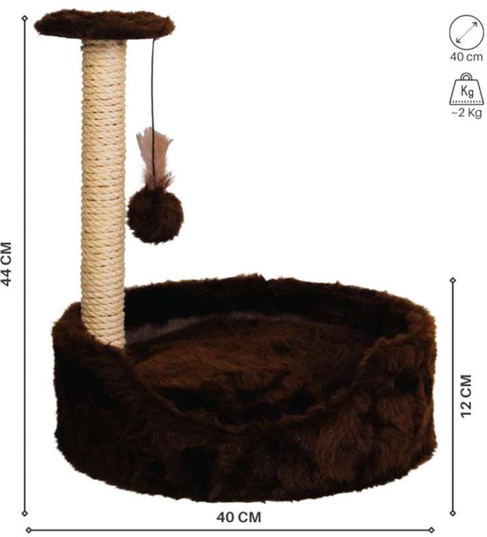 Brinquedo Arranhador Cama Le Petin Cat Conforto Marrom - Tam. Único