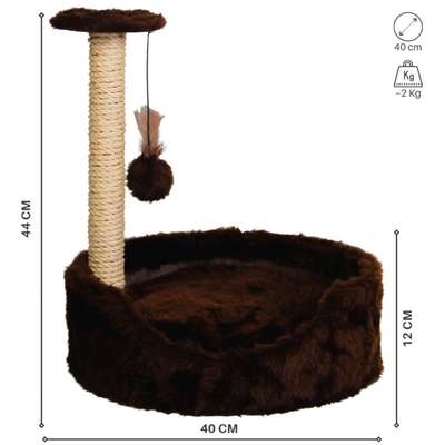Brinquedo Arranhador Cama Le Petin Cat Conforto Marrom