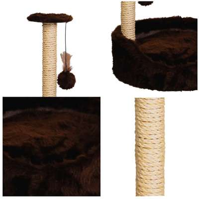 Brinquedo Arranhador Cama Le Petin Cat Conforto Marrom