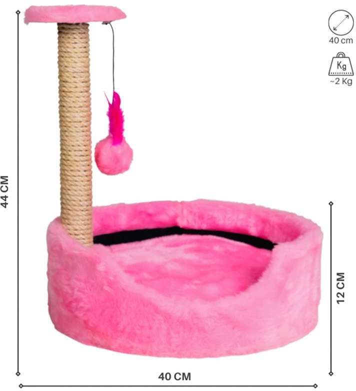 Brinquedo Arranhador Cama Le Petin Cat Conforto Pink - Tam. Único