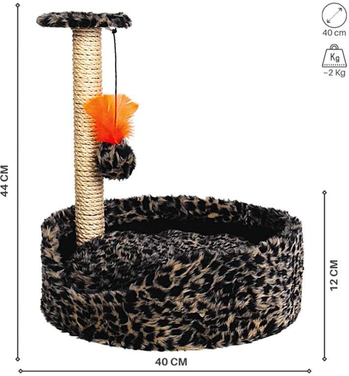 Brinquedo Arranhador Cama Le Petin Cat Conforto Jaguatirica - Tam. Único