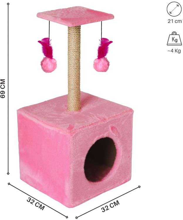 Brinquedo Arranhador Toca Le Petin Box Cat Pink - Tam. Único