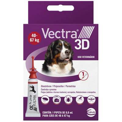 Antipulgas e Carrapatos Ceva Vectra 3D para Cães de 40 a 67 Kg 8 mL
