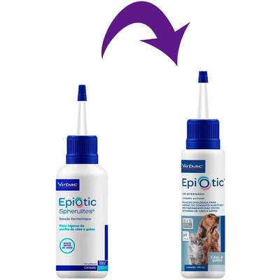 Loção Limpa Orelha Virbac Epiotic Spherulites - 100 mL