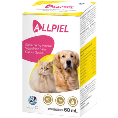 Suplemento Alivira Allpiel para Cães e Gatos