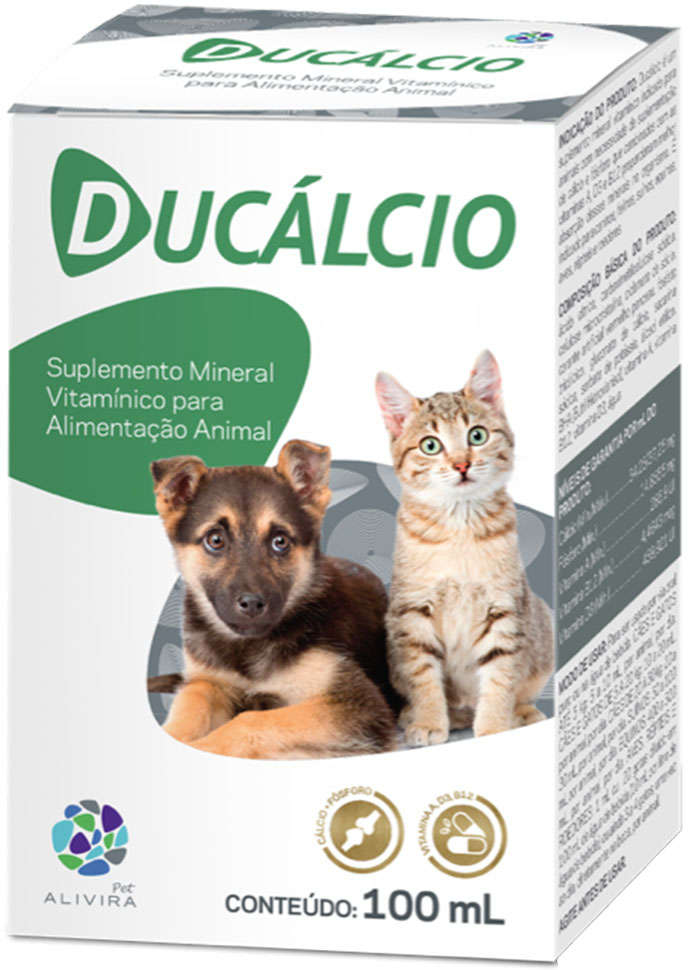 Suplemento Alivira Ducálcio para Cães e Gatos - 100 mL