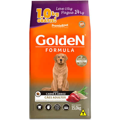 Ração Seca PremieR Pet Golden Formula Carne e Arroz para Cães Adultos