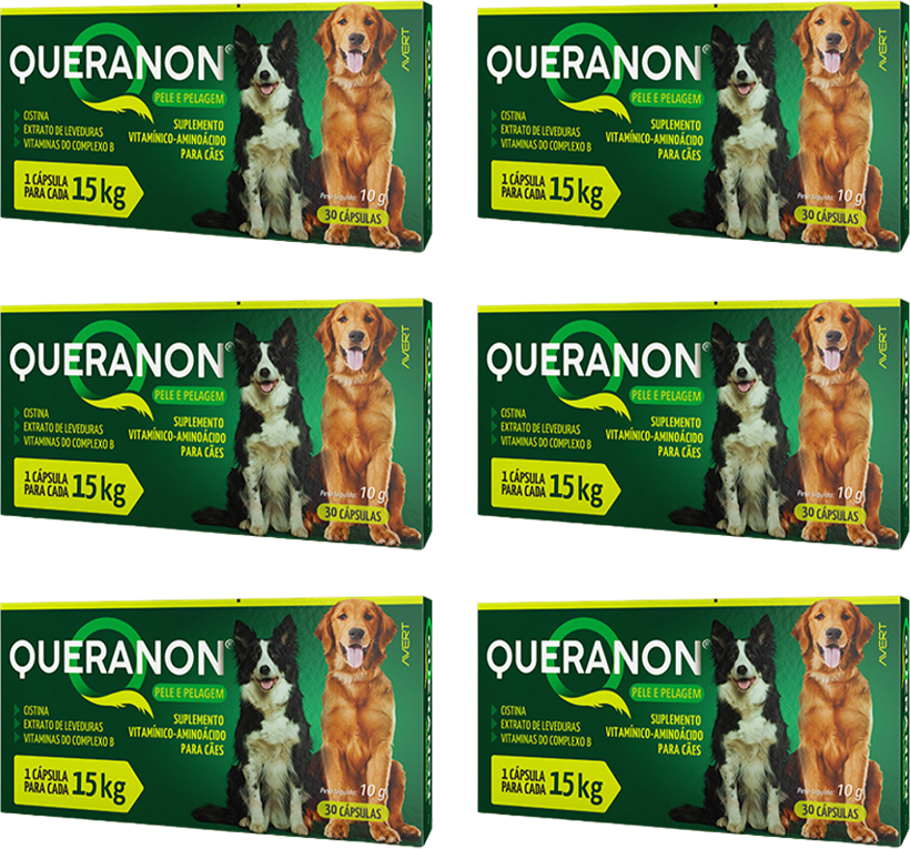 Kit Suplemento Alimentar Avert Queranon para Cães - 6 Unidades