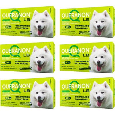Kit Suplemento Alimentar Avert Queranon para Cães e Gatos até 30 Kg - 6 Unidades