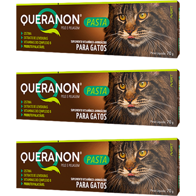 Kit Suplemento Vitamínico-Aminoácido Avert Queranon Pasta para Gatos