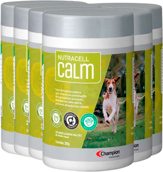 Kit Suplemento Alimentar Champion Nutracell Calm para Cães - 6 Unidades