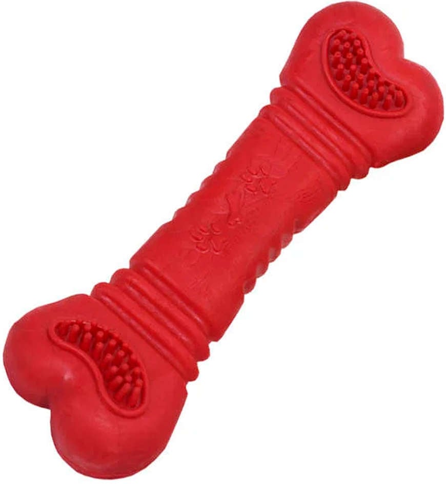 Brinquedo Furacão Pet Osso de Borracha Vermelho - Tam. P
