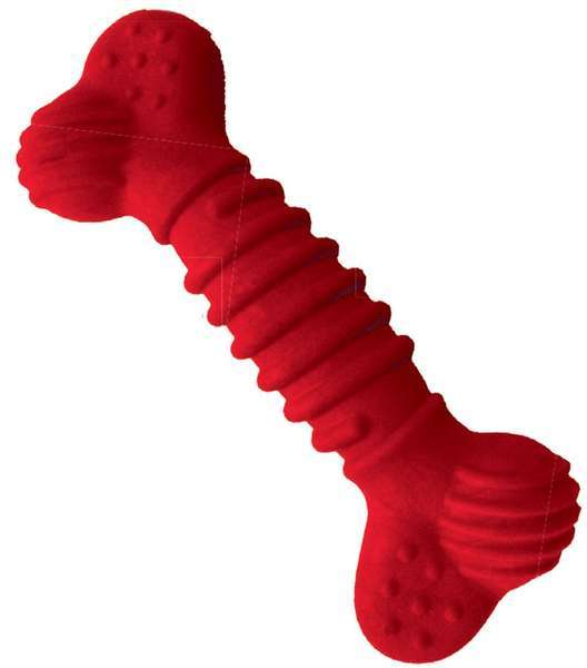 Brinquedo Osso Superbone Borracha Vermelho - Tam. M