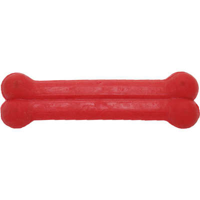 Brinquedo Osso Plaque Ataque Borracha Liso Vermelho”