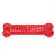 Brinquedo Osso Plaque Ataque Borracha com Cravo Vermelho