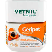 Suplemento Vitamínico Vetnil Geripet Mastigável para Cães e Gatos - 60 g