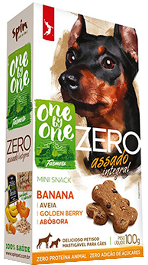 Petisco Onebyone Zero para Cães Sabor Abóbora e Aveia - 100g