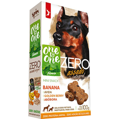 Biscoito Spin Pet Mini Snack Zero para Cães Sabor Abóbora e Aveia