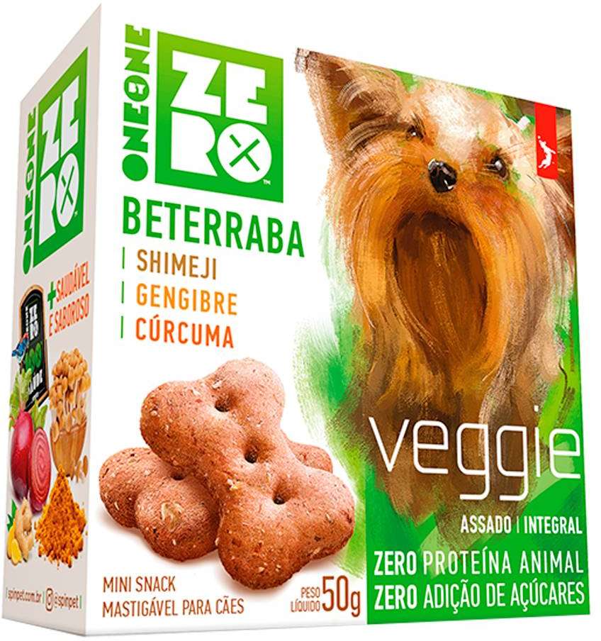 Biscoito Spin Pet Mini Snack Zero Veggie para Cães Sabor Beterraba e Shimeji - 50g