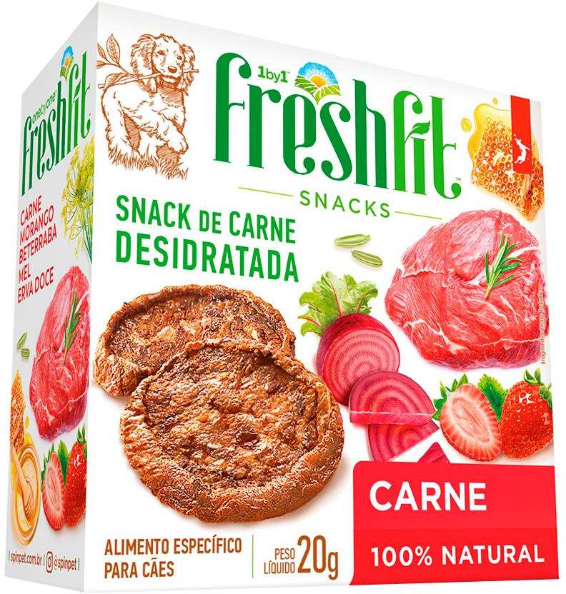 Petisco Spin Pet Freshfit Snack Natural para Cães Sabor Carne - 20g