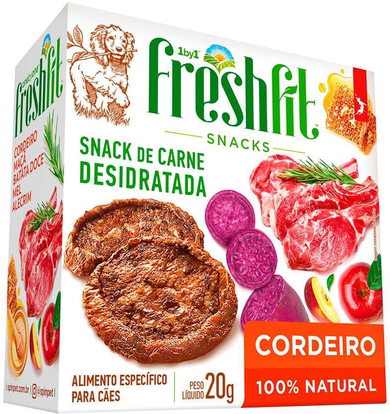 Petisco Spin Pet Freshfit Snack Natural para Cães Sabor Cordeiro - 20g