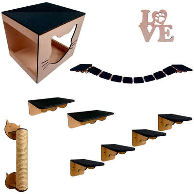 Kit Playground com Arranhador para Gatos