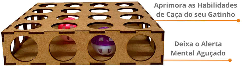 Brinquedo Labirinto com Bolinhas para Gatos - Tam. Único