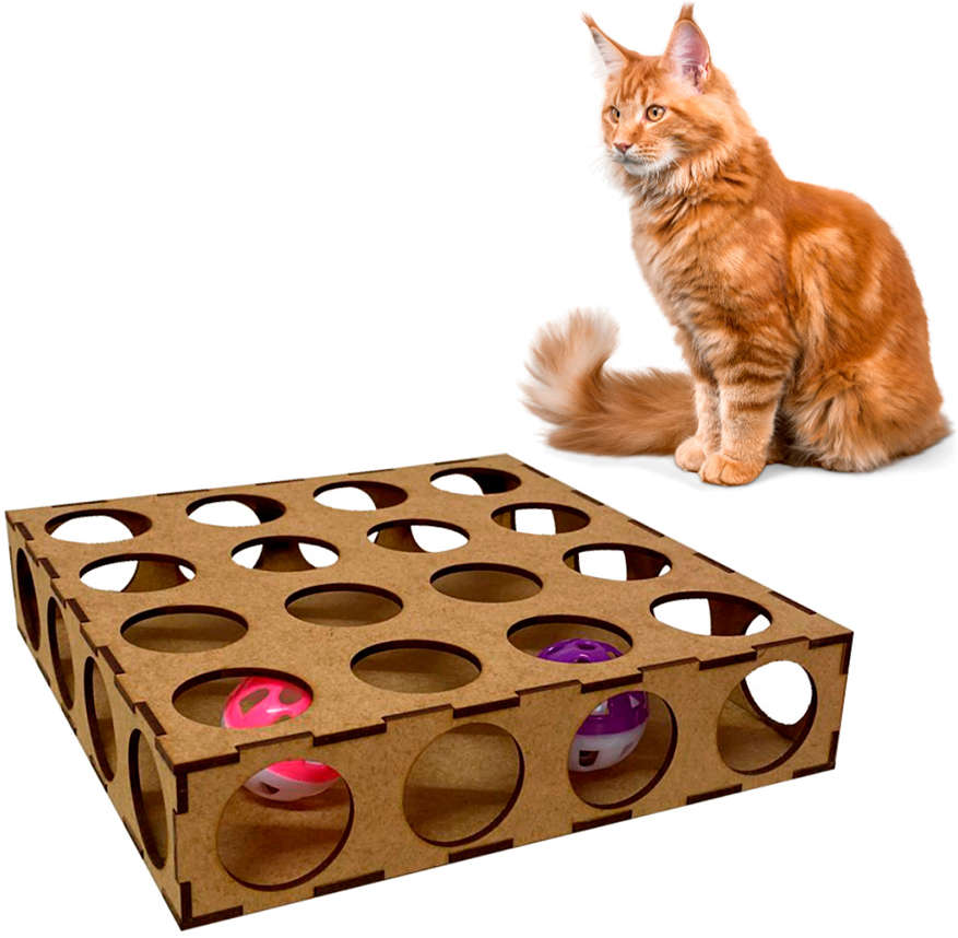 Brinquedo Labirinto com Bolinhas para Gatos - Tam. Único