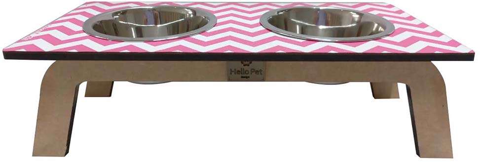 Comedouro Bahamas Geo Pink para Cães e Gatos - Tam. G