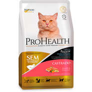 Ração Seca Pro Health Super Premium Salmão e Damasco para Gatos Castrados - 5Kg
