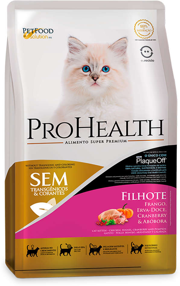 Ração Seca Pro Health Super Premium Frango Erva-Doce Cranberry e Abóbora para Gatos Filhotes - 1Kg